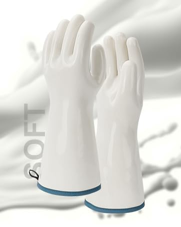 Silicone Oven Gloves - Heat Resistant, Barbecue, Reusable, Waterproof, Cotton Lined Mitts - XL