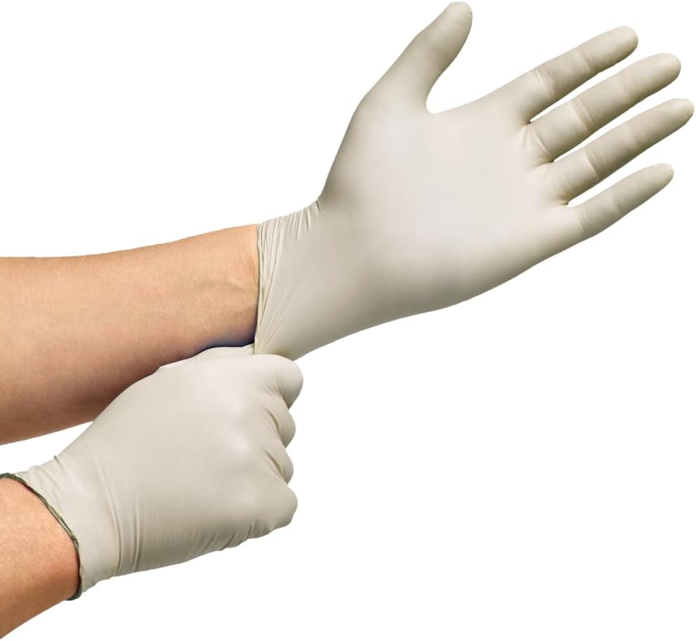 Inspire Exam Grade Powder & Latex Free Stretch Vinyl Gloves, Medium, 100 Count, White