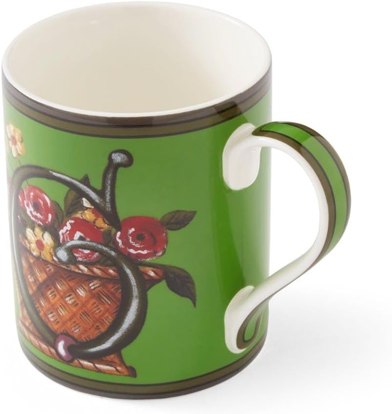 Spode Kit Kemp Alphabet Mug - Letter G Monogram in Fine China, 12oz Ceramic Coffee Cup for Hot Drinks, Personalized Drinkware for Unique Gifts, Dishwasher Safe Tea or Coffee Mug - Gift Box Included