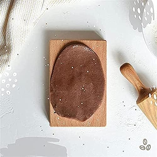 MOTEERLLU Wooden Cookie Molds Baking, Wood Cookie Stamp Cutter Carved Biscuit Embossing Gingerbread Mold
