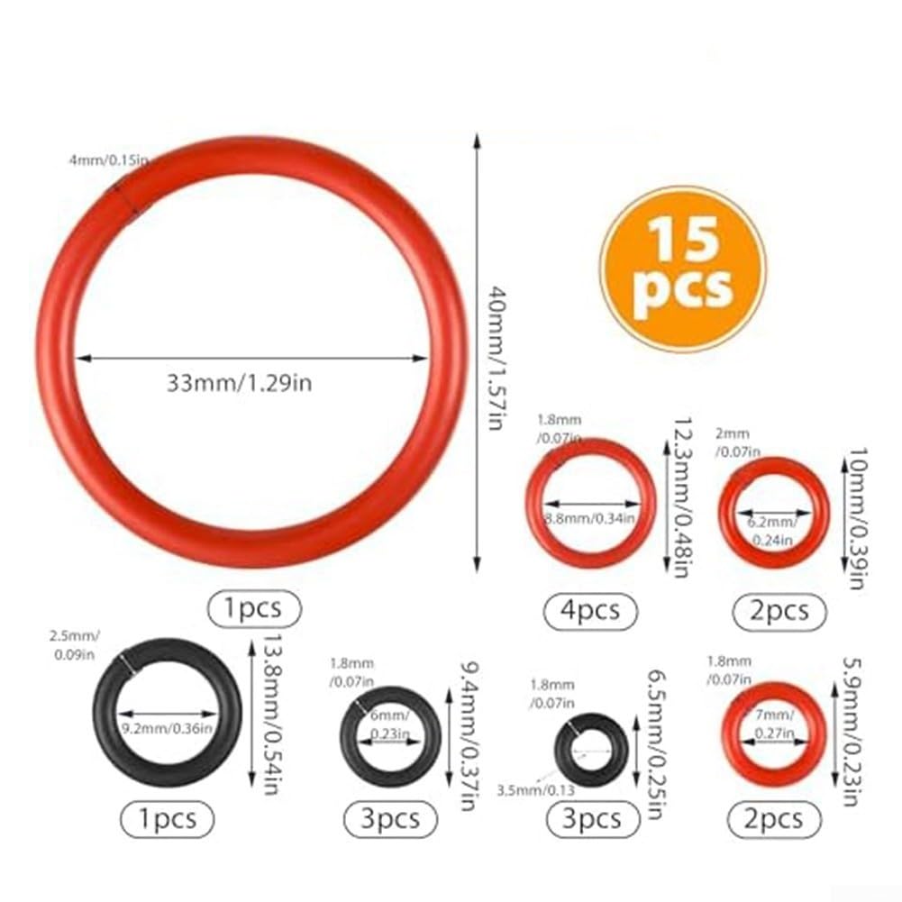 15 O Rings for Steam Valve Replacement in For SAECO Coffee Machines Gasket Kit
