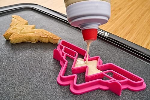 Whiskware Justice League Silicone Pancake Mold and Shaper, Breakfast Art, Dishwasher Safe, BPA and Phthalate Free Plastic, Wonder Woman