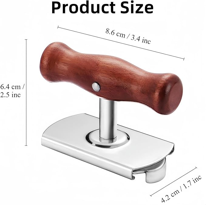 Generic Effortless Arthritis Jar Opener,Adjustable Stainless Steel Opener for Weak Hands,Quick Opening Tool for Seniors,Gift for Mom and Grandma, 3.78*3.15*2.01IN, Wooden