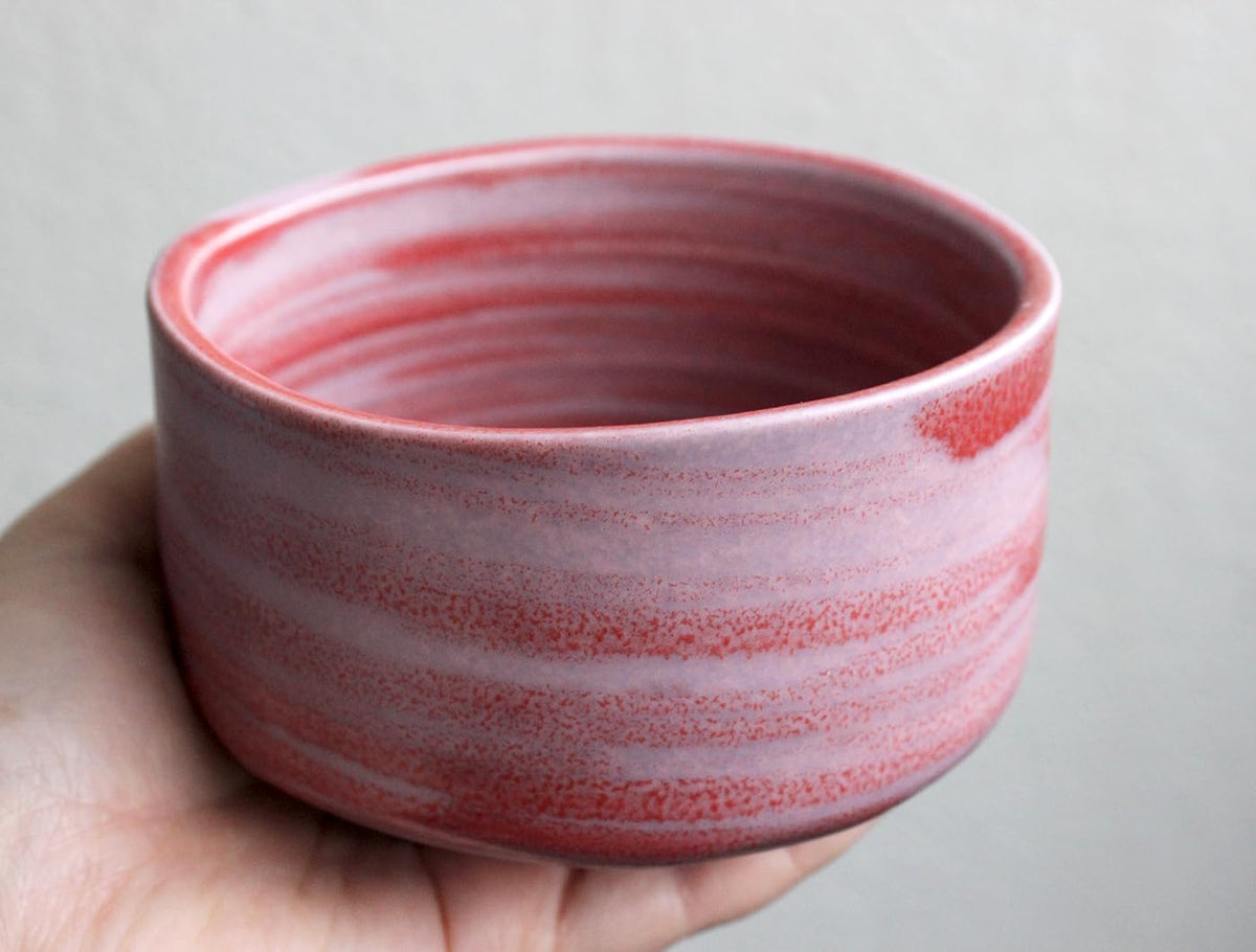 Japanese Traditional Handcrafted Matcha Chawan Tea Bowl Cup Ceremony Tableware Pottery (Guren)