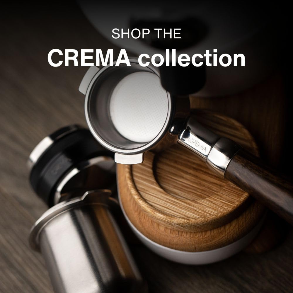 Crema Coffee Products Arc Knock Box | Holds 12–16 EspressoPucks|Durable,Stain-ResistantBuild withNon-Slip Base|Elegant WalnutPlastic Lid Design| EasyClean-Up &Moisture Control|BlackPlasticLid Finish