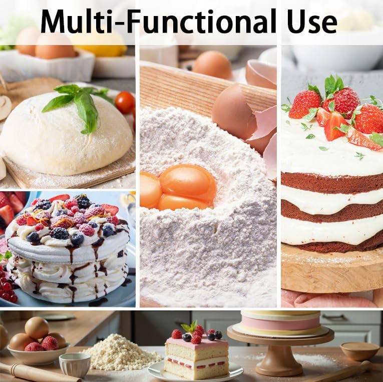 7PCS Dough Scraper Set, Plastic Bench Scraper, Multipurpose Bowl Scraper for Kitchen, Baking, Cake, Bread, Pizza, Pastry