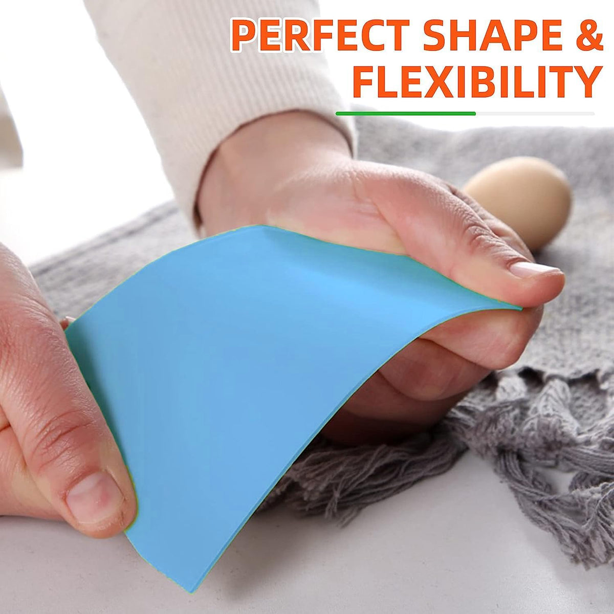 Plastic Scraper Tool Set,Bread Dough Scraper Dough Cutter,Flexible Plastic Bench Scraper For Baking,12 Pcs Cake Scraper Smoother(Blue).