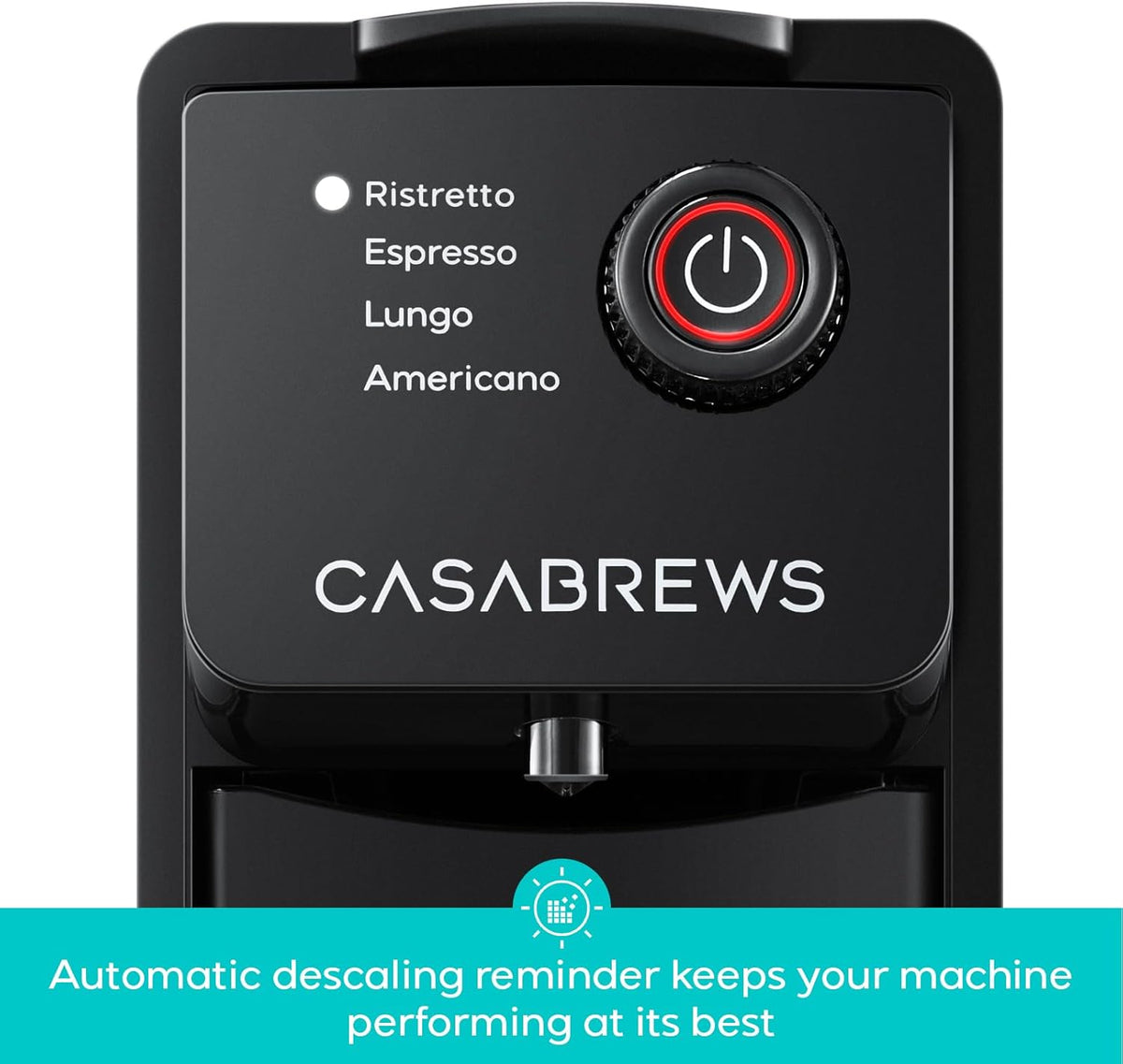 CASABREWS CM7036E Espresso Machine for Nespresso Original Pods, 20 Bar Compact Capsule Coffee Machine with 21 oz Removable Water Tank and 4 Brewing Modes, Mini Espresso Maker for Home or Office, Black