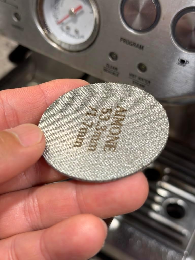 Espresso Puck Screen - Lower Shower Screen Compatible With Espresso Portafilter Filter Basket, Reusable1.7mm Thickness,150μm, 316 Stainless Steel (1, 53.3MM)