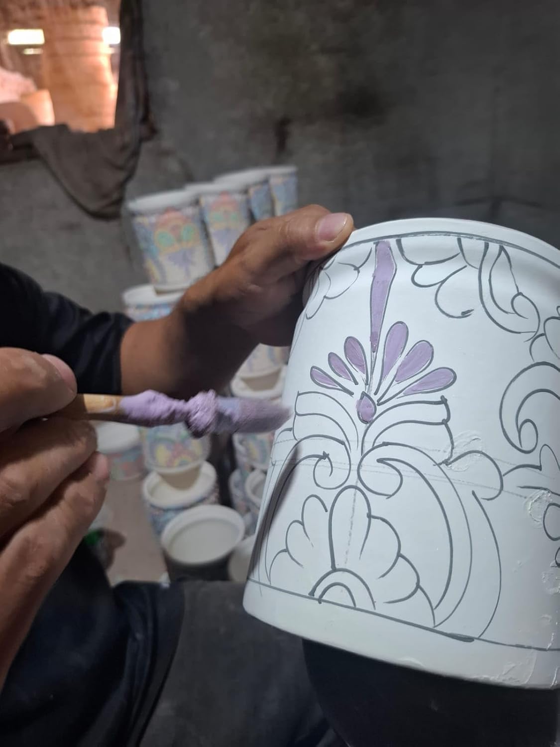 Utensil Holder For Counter, Large Utensil Crock, Talavera Mexican Pottery, Mexican Kitchen Decor, Drawer Organizer, Spoon Holder, Ceramic Mexico Decor for Home Spatula Holder Mexican Vase, Bohemian