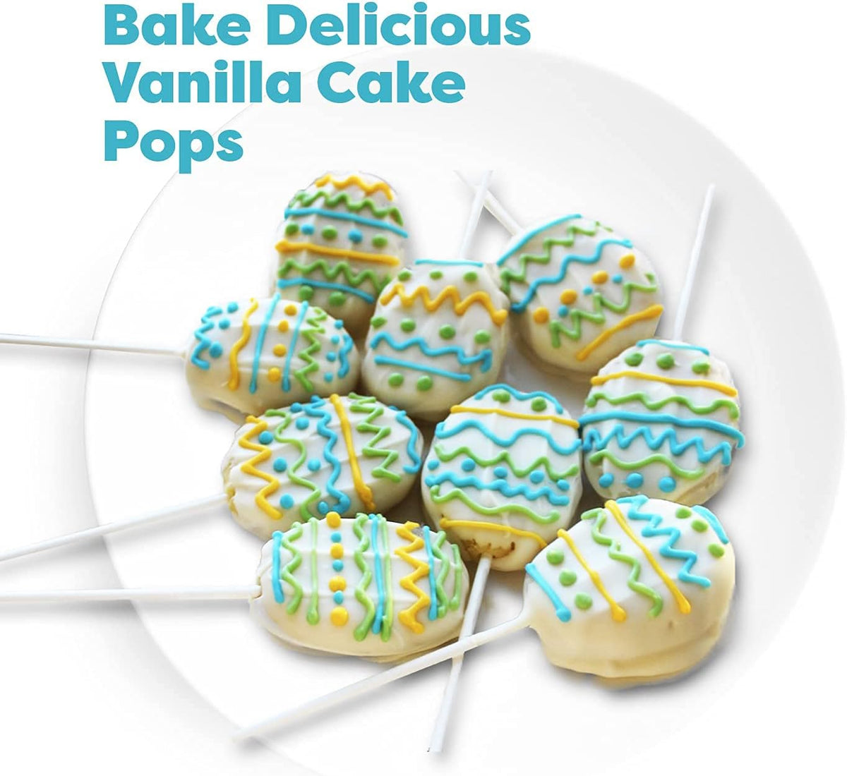 Baketivity Kids Baking DIY Activity Kit - Bake Delicious Vanilla Cake Pops with Pre-Measured Ingredients โ Best Gift Idea for Boys and Girls Ages 6-12