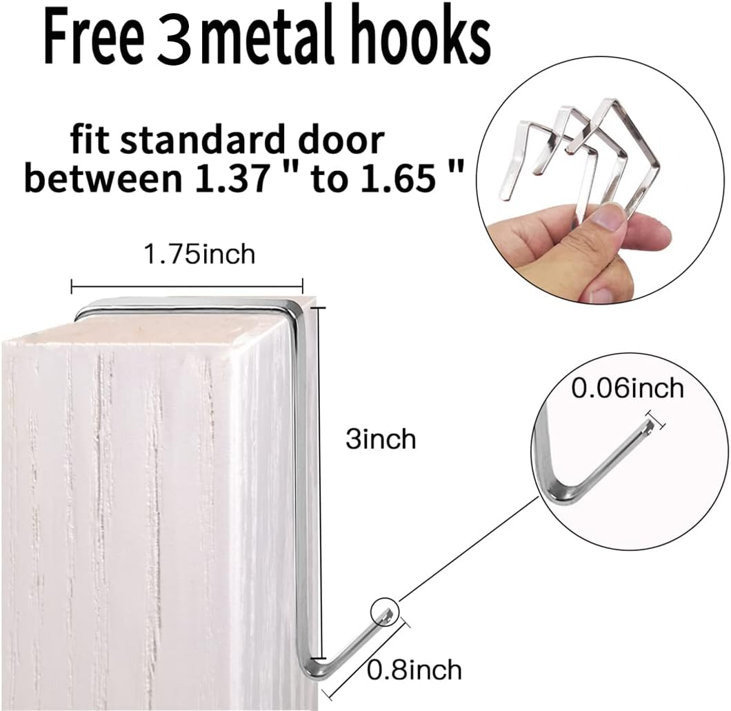 2 Pack Extra Large Hanging Crystal Clear Over Door Shoe Organizers, Closet Shoe Rack Organizer, 12+6 Pockets, 8 Hooks, White (59" x 21.6")
