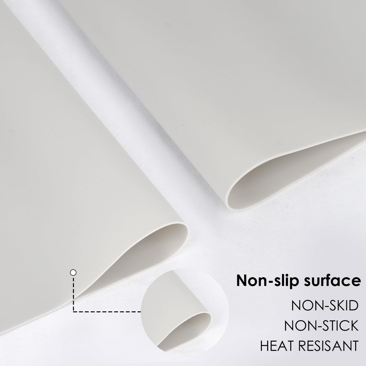 Extra Large Silicone Table Mat, Food-Grade Silicone Mat for Crafts Kids Placemat Desk Countertop Waterproof Protector Heat Insulation Kitchen Pastry Rolling Dough Pad, 27.6 x 19.7'' Light Gray, 1 Pack