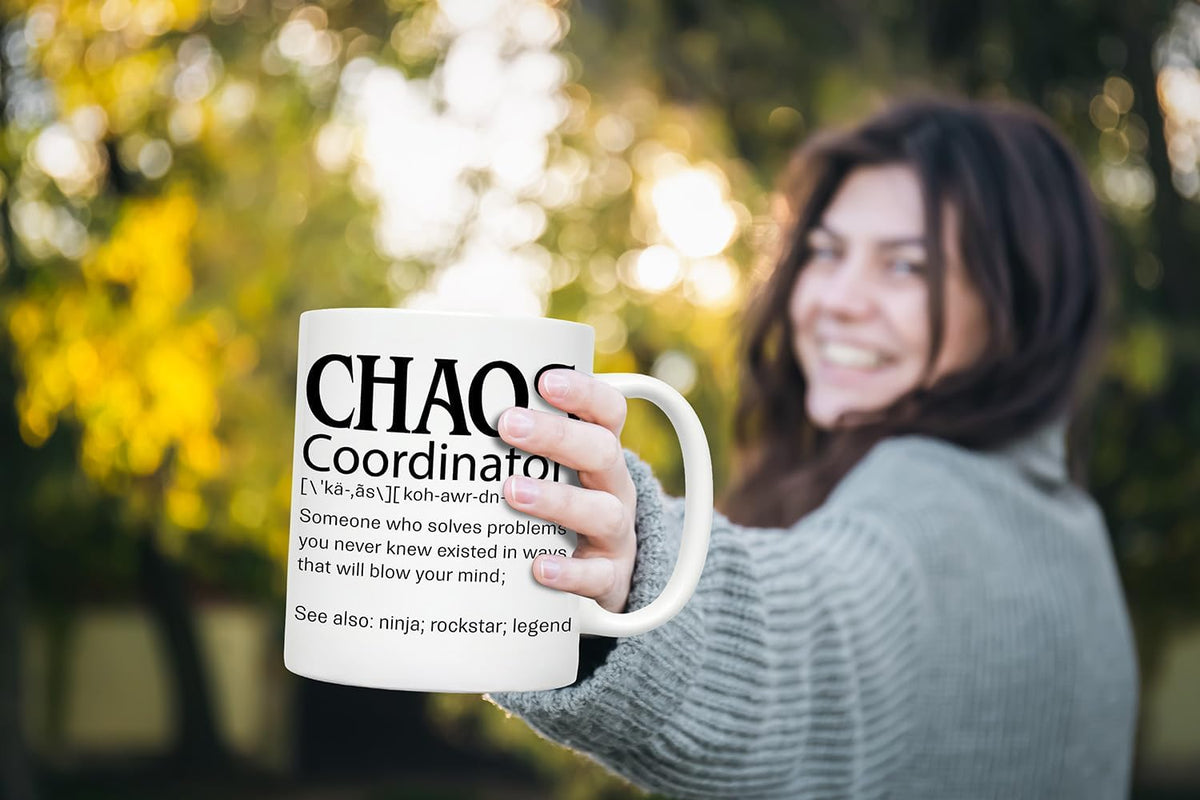 Thank You Gifts for Women, Boss, Coworker, Manager, Office, Teacher, Nurse, Mom - Chaos Coordinator Gifts - Teacher Appreciation Gift - Birthday Boss Lady Gift Ideas - 11 Oz Mug Cup