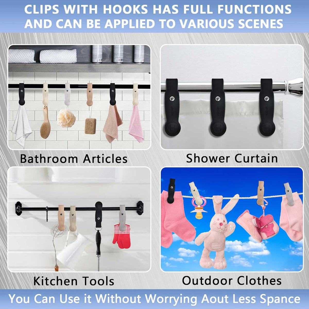 2 Pcs Strong Magnetic Towel Clips for Kitchen, Waterproof Silicone Towel Holder, Multi-Purpose Towel Holder for Bathroom, Kitchen, Outdoor Use (Beige)