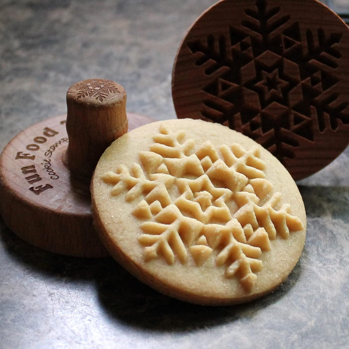 Wood Cookie Stamp, 2.5 Inch (Snowflake 4 CS-063)