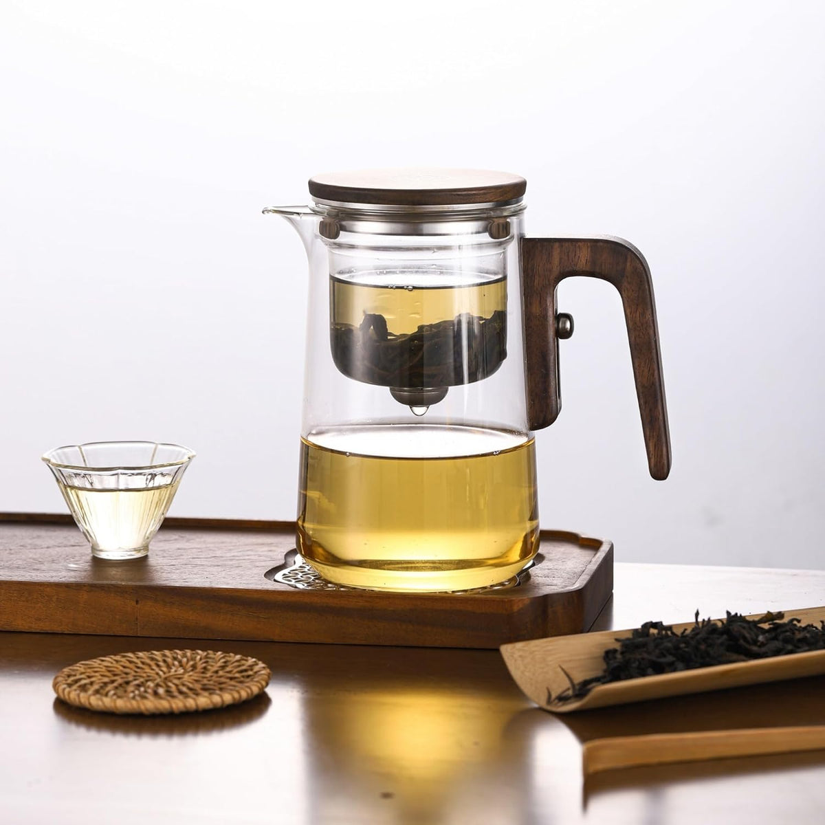 Enchanti Tea Pot, Magic Witchcraft Glass Tea Steepr, Detachable Loose Tea Glass Tea Infuser, Suitable for Black Tea,Ideal Gift forTea Lovers, 20 Ounces (about 600 ml)