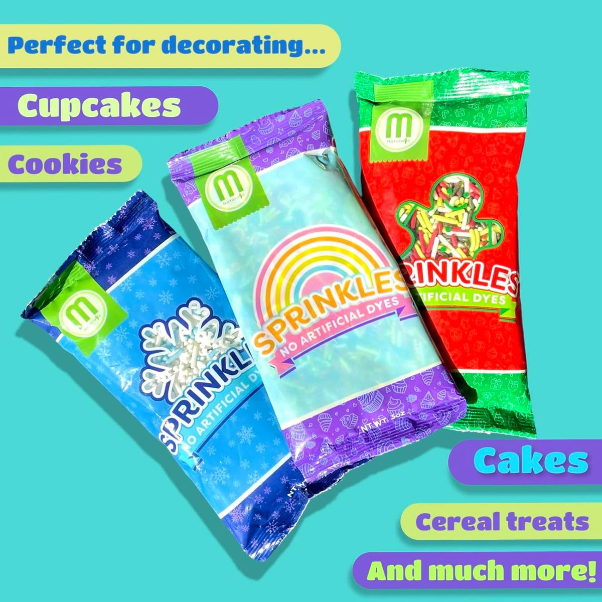 Manvscakes, No Artificial Dyes, Blue Sprinkles, Natural Sprinkles, Gluten Free, Birthday Sprinkles, Blue Cake Decorations, Star Sprinkles, Cookies, Fondant Cake, Natural Dessert Toppings, 3oz