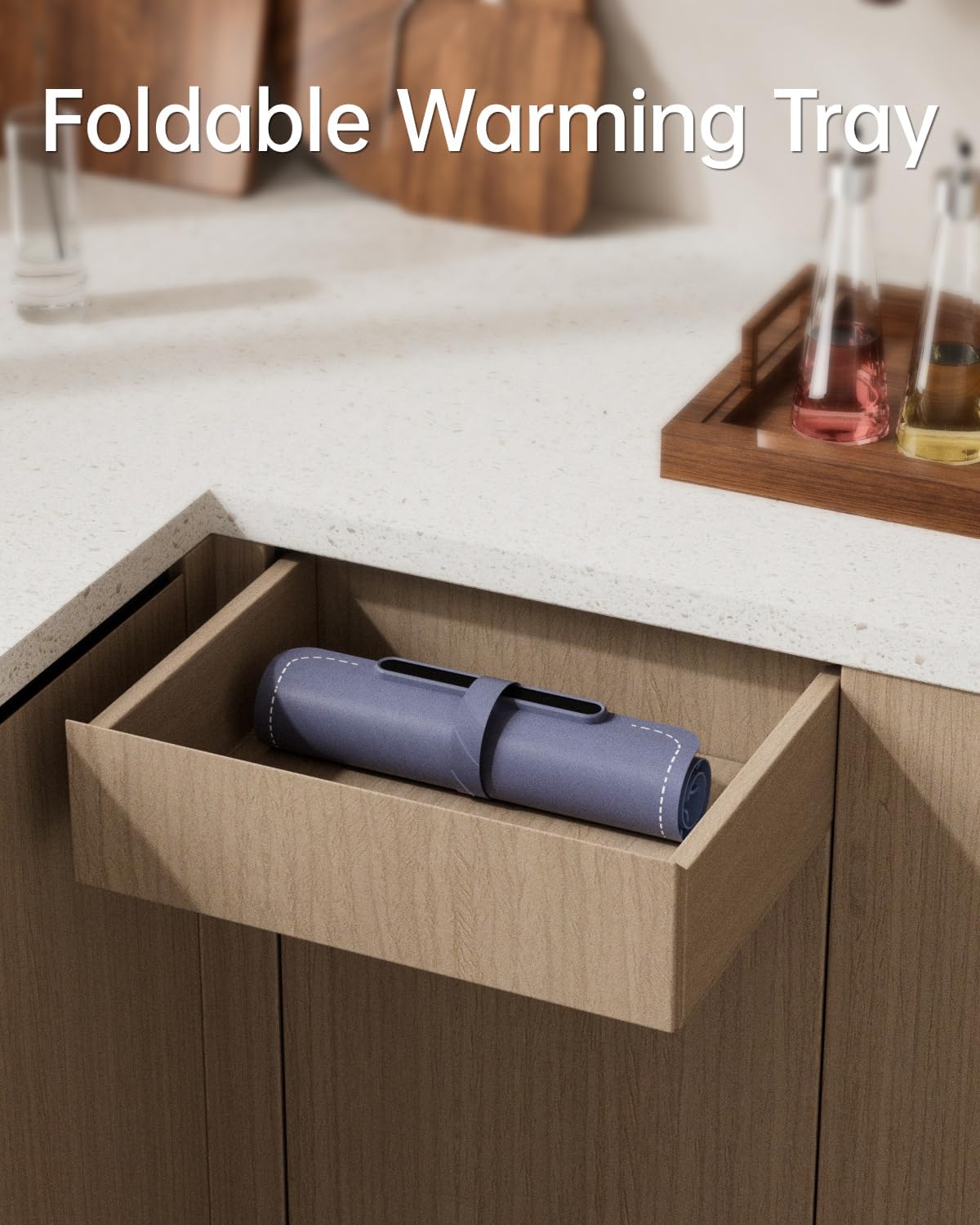 Food Warming Mat, Electric Warming Tray, Fast Full Surface Heating Mat with 6 Level Adjustable Temperature and 6 Hours Timer, Silicone Food Warmers for Gatherings,Parties,Everyday Use