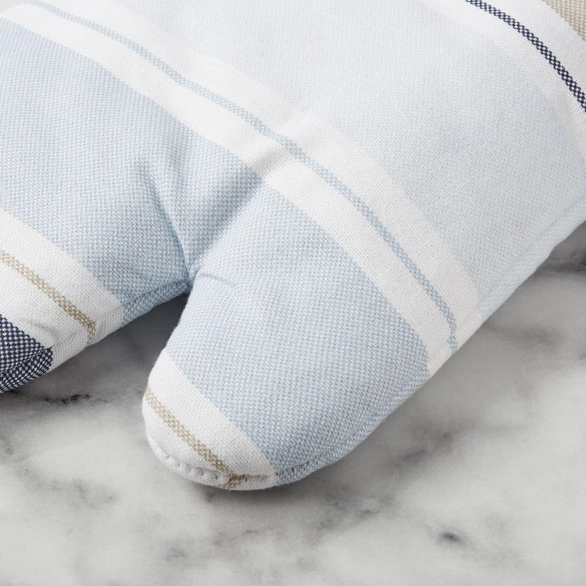 Martha Stewart Thin Stripe Oven Mitt 2-Pack Set, Blue, 7"x13"