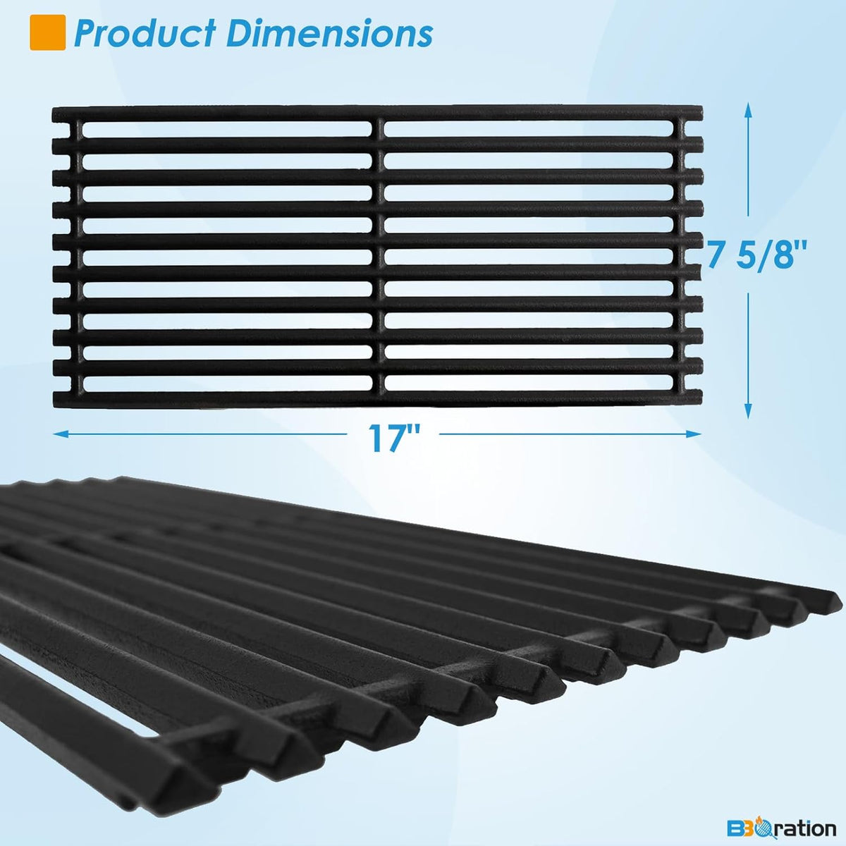 17" Grill Grates and Emitter for Charbroil TRU Infrared 3-Burner 463242516 466242515 466242516 466242615 466242616 463355220 463342420 Grill Parts for Charbroil Grill Replacement Parts