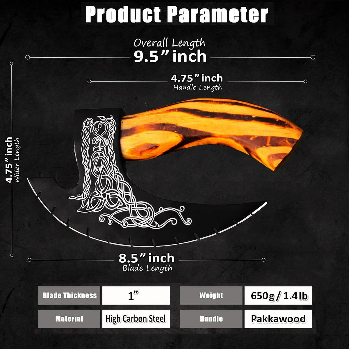 Pizza Cutter Axe Handmade Viking Pizza Axe Kitchen Tool Medieval Slicing Pizza Cutter with Sheath | Hunting & Camping Viking Axe | Viking Gifts For Men (PzAxe-392)