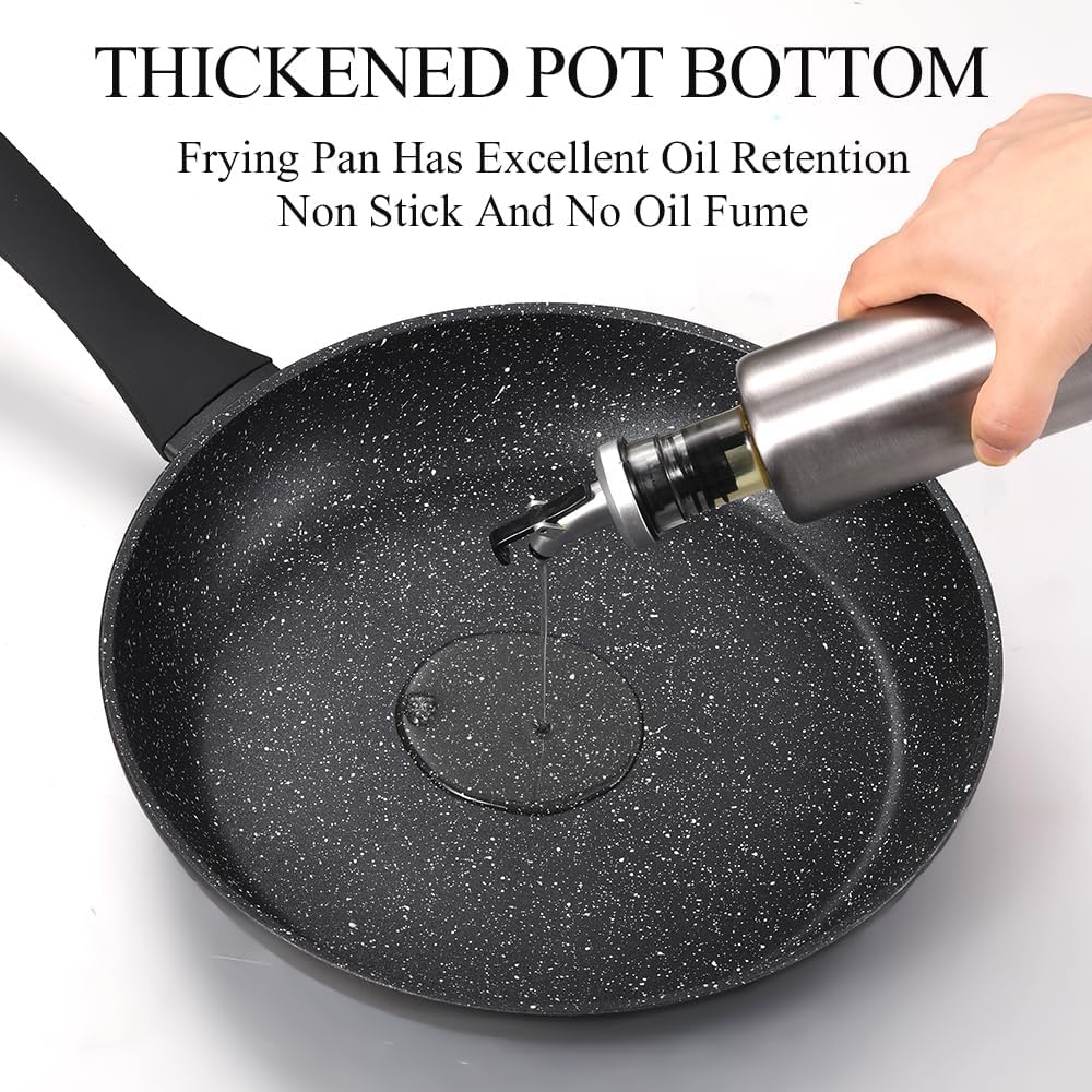 Non Stick Frying Pans,Healthy Stone Cookware,Deep Frying Pan Skillet,Omelette Pan,Nonstick Cooking Egg Pans,PFOA-free Non Toxic Frying Pan (11 Inch)