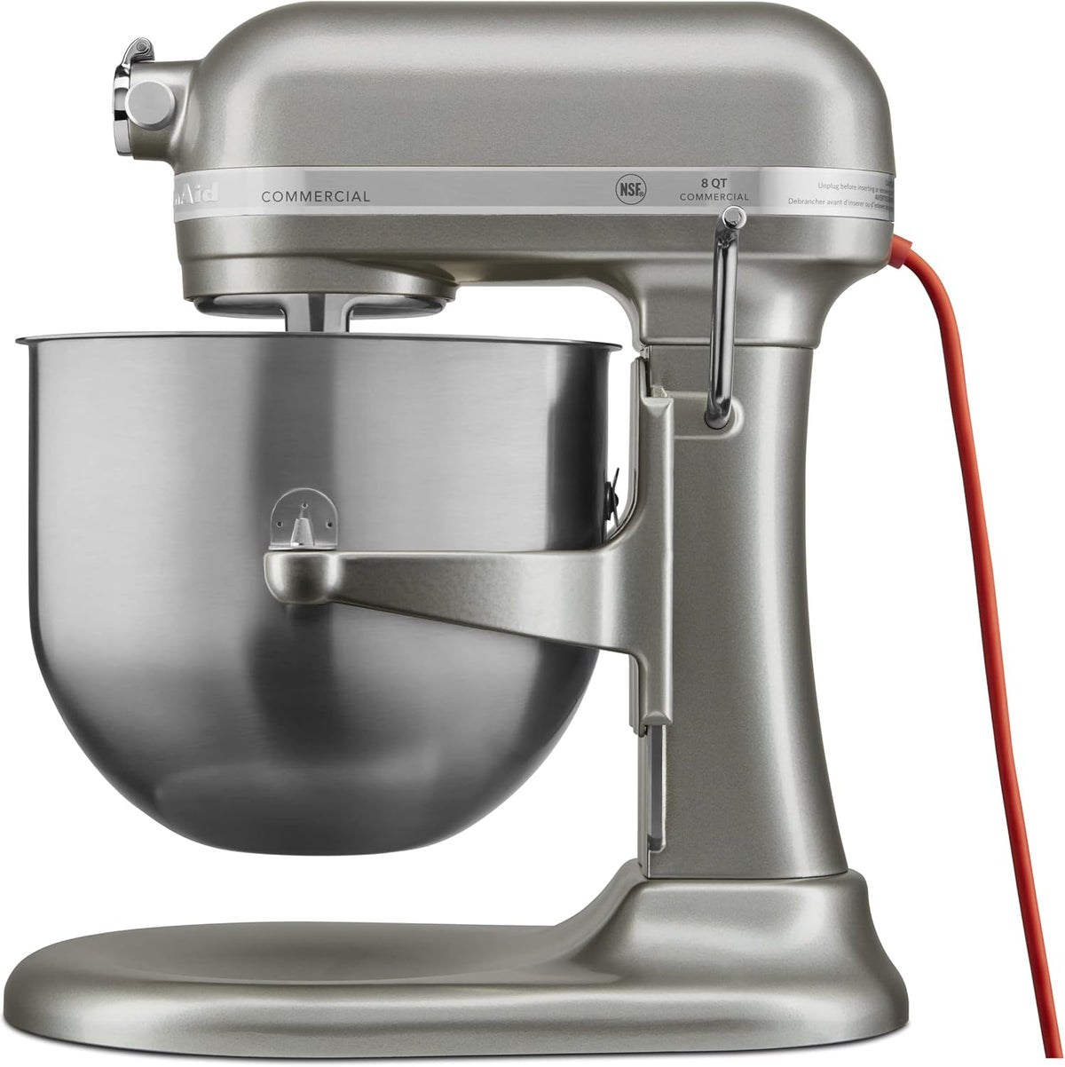 KitchenAid KSM8990CU 8-Quart Commercial Countertop Mixer, 10-Speed, Gear-Driven, Contour Silver
