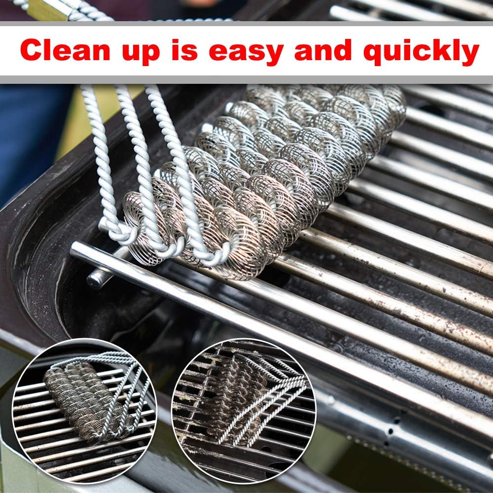 SF7241(4-Pack) 17 5/8" Stainless Steel Cooking Grid Grates Replacement for Kenmore 148.16656010, 148.23682310, 640-05057386-4, 90118. Master Forge SH3118B BG179A, BG179C Gas Grill