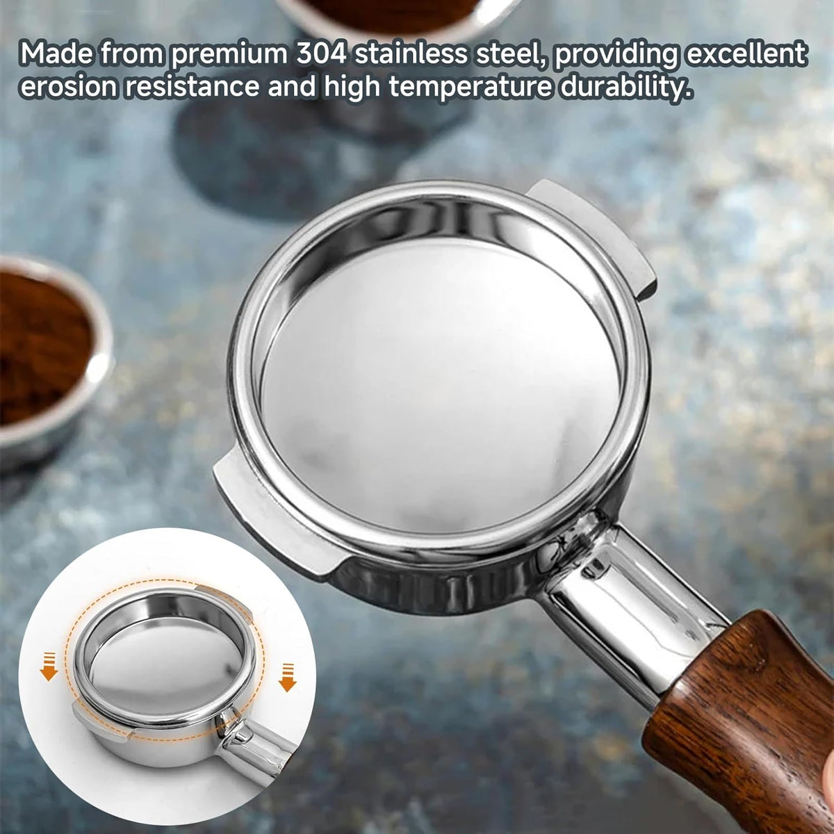 Backflush Inser, 51mm Stainless Steel Insert, 2in Coffee Machine Backflush Blind Filter, Silver 51mm Backflush Basket, Backflush Filter Espresso for Espresso Machines, 1Pcs