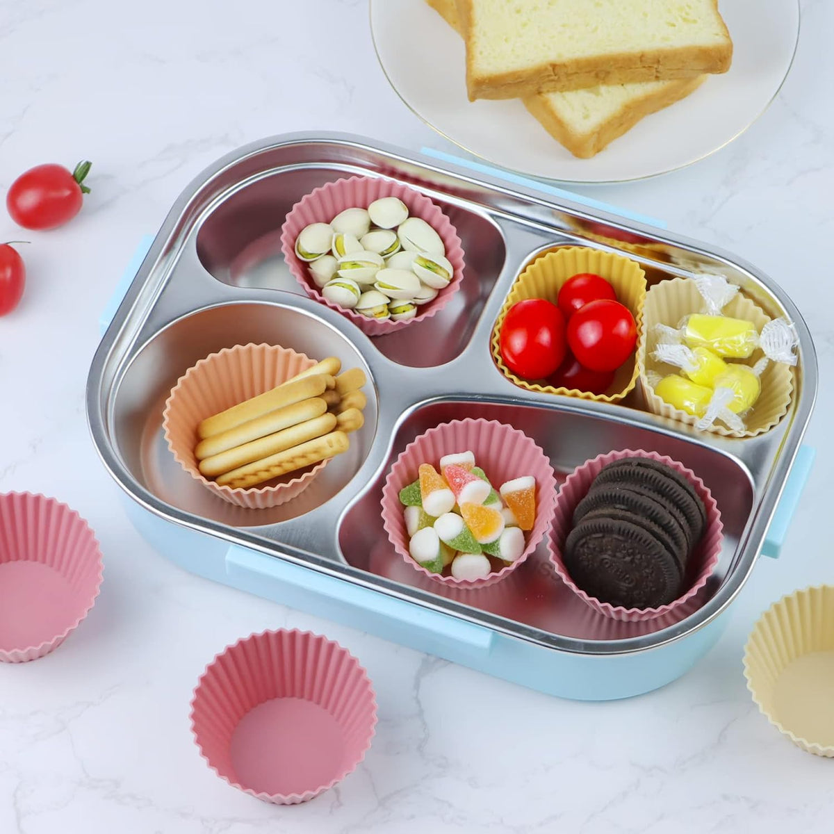 Large Silicone Muffin Cups, 12 Pack Reusable Cupcake Liners 3.54inch Baking Cups Jumbo Size Cake Molds, BPA Free, Dishwasher Safe