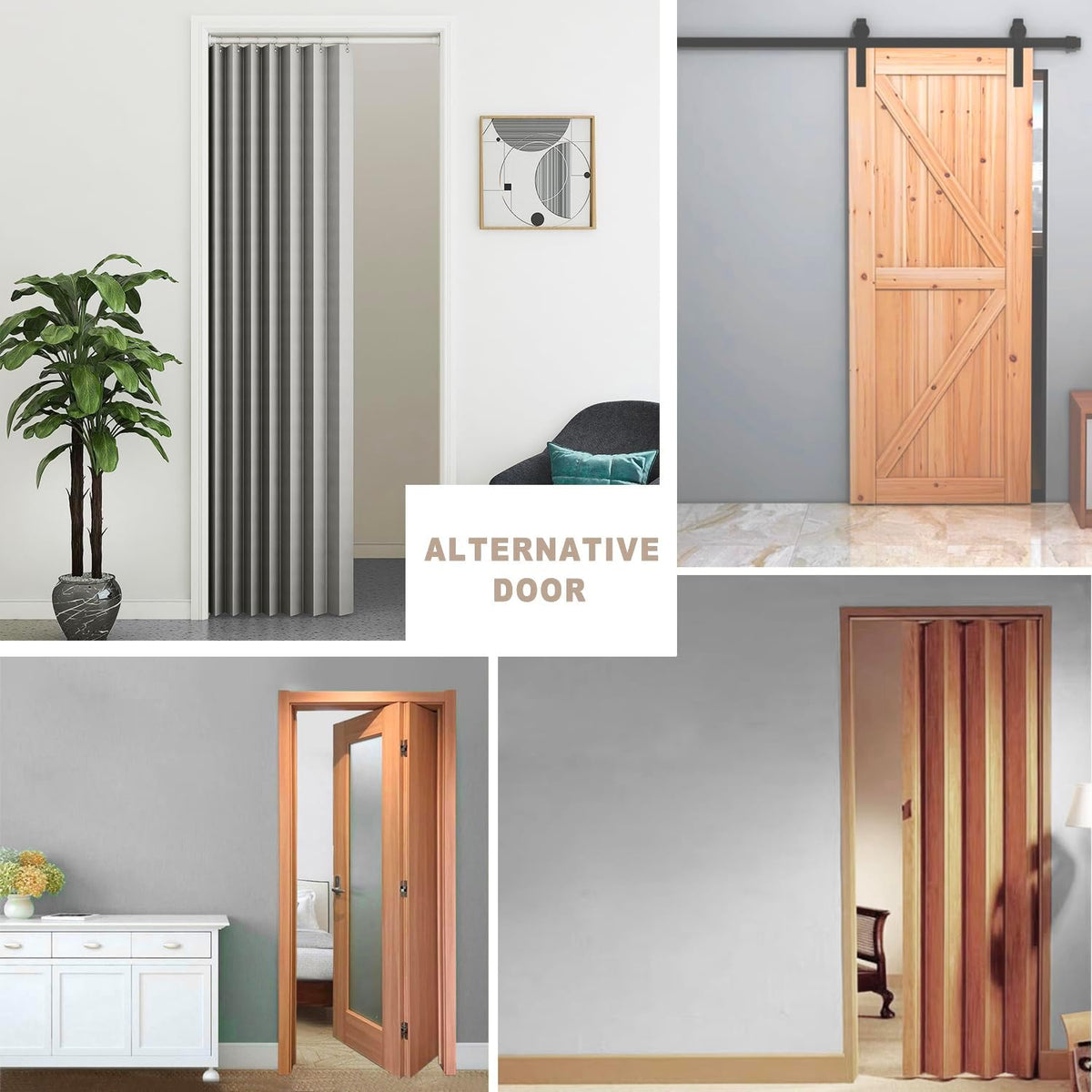 Vatge Door Way Privacy Curtain - Closet Curtain for Open Closet, Laundry Room Drapes for Doorway and Hanging Privacy Curtains Wall for Room Separation, 1 Panel with Tieback, W52 x L78, Grey