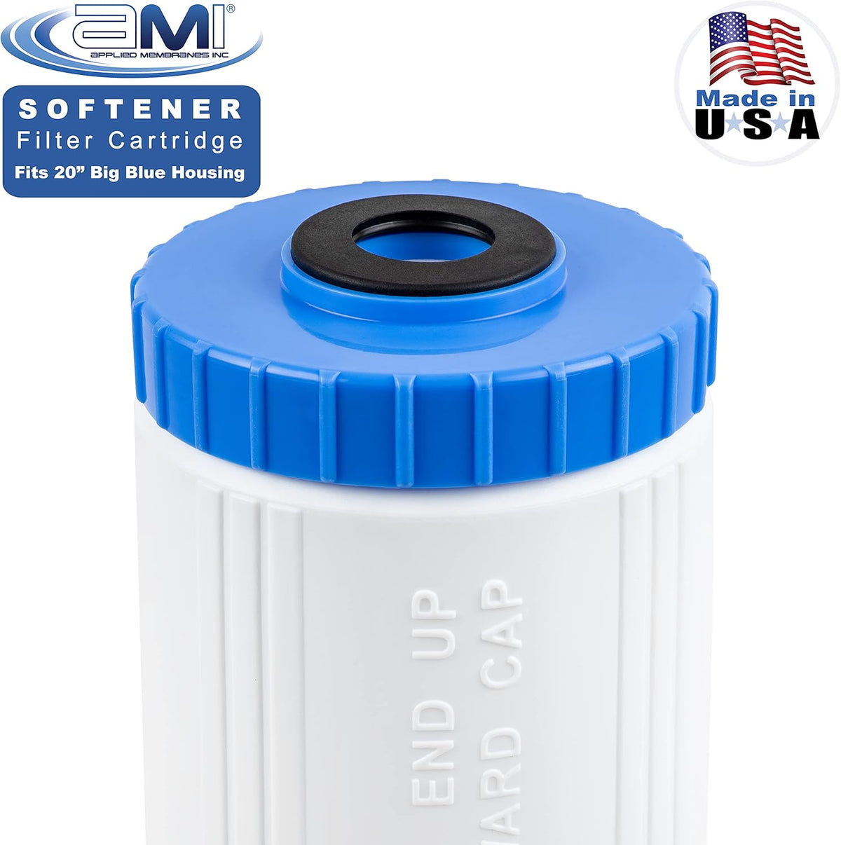 Water Softening Filter Cartridge | 20" Universal Size | Ion Exchange Filter Softens Water | Great for Washing Machines and Appliances (20"| 1 Pack)