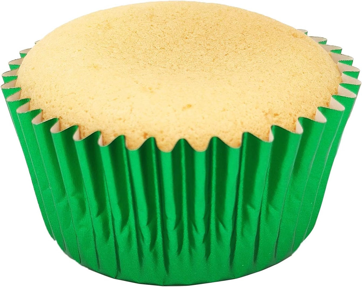 Standard Green Foil Cupcake Liners Muffin Baking Cups for Party and More, 100-Count