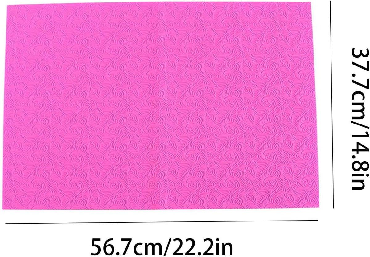 GROWTAIL Cake Fondant Impression Mat, Impression Lace Mold Fondant Cake Decorarting Tools-Spring Bloom/Spiricle/Crocodile Alligator Pattern (Spiricle Pattern)