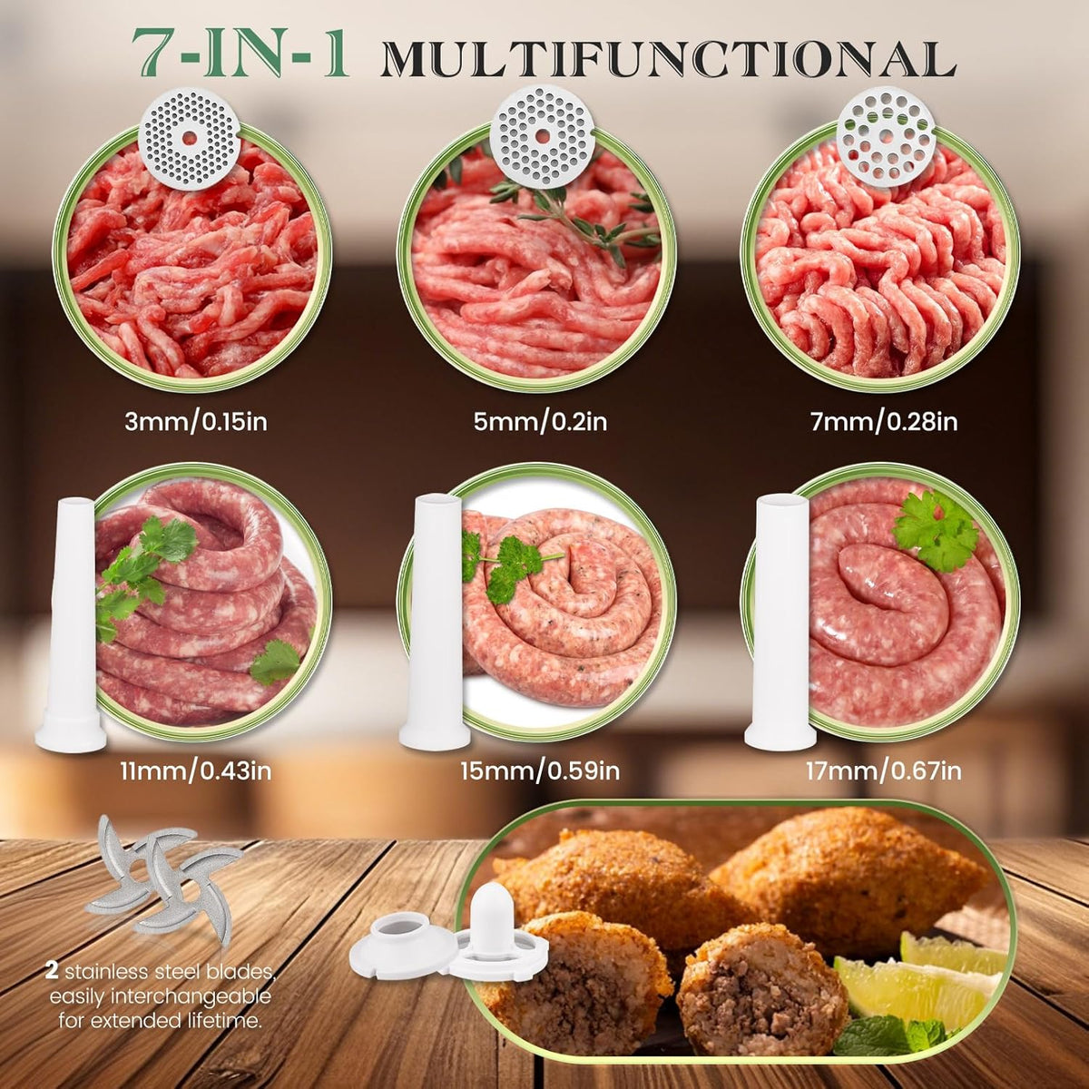 Huanyu Meat Grinder 1.3HP, Commercial Bone Grinding, Heavy Duty Stainless Steel with Touchscreen for Effortless Meat & Bone Processing #12