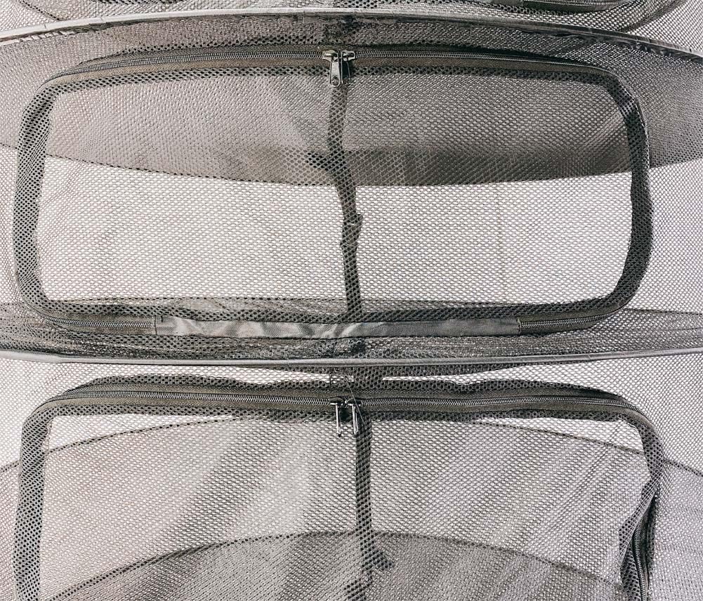 HORTIPOTS Herb Dry Rack Zipper Opening 3ft Adjustable Center Support Straps NO Sagging Fine Mesh Dry Net (Heavy Duty Zips 3FT)