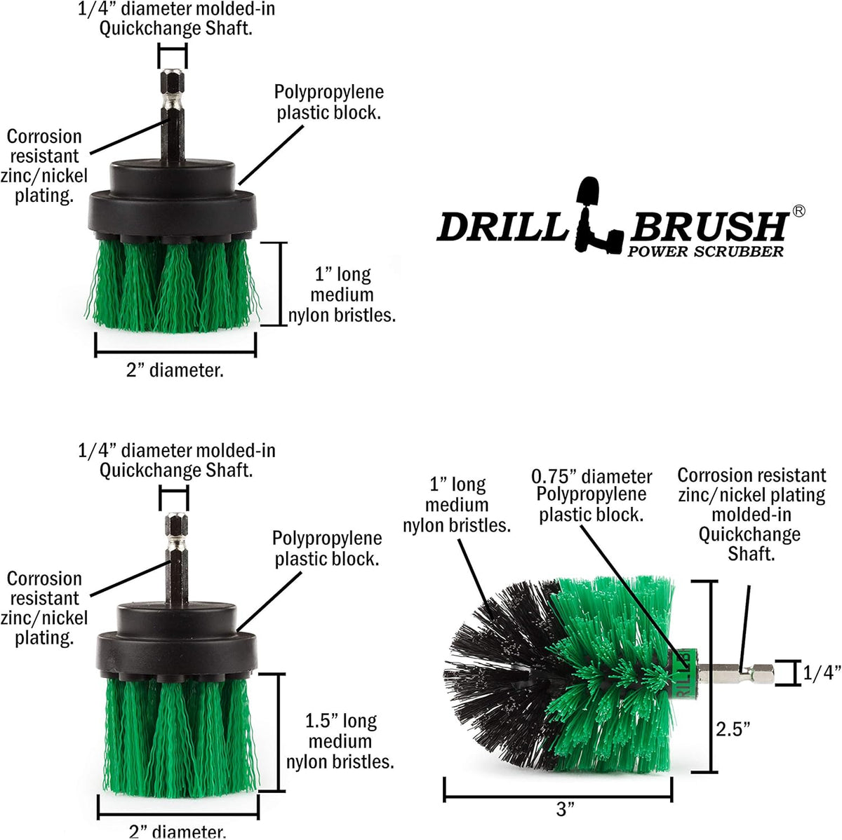 Cleaning Supplies - Kitchen Accessories - The Ultimate Kitchen Drill Brush Attachment Kit - Crock Pot - Cast Iron Skillet - Countertops - Cooktop - Oven - Sink - Backsplash - Trash Can β Flooring