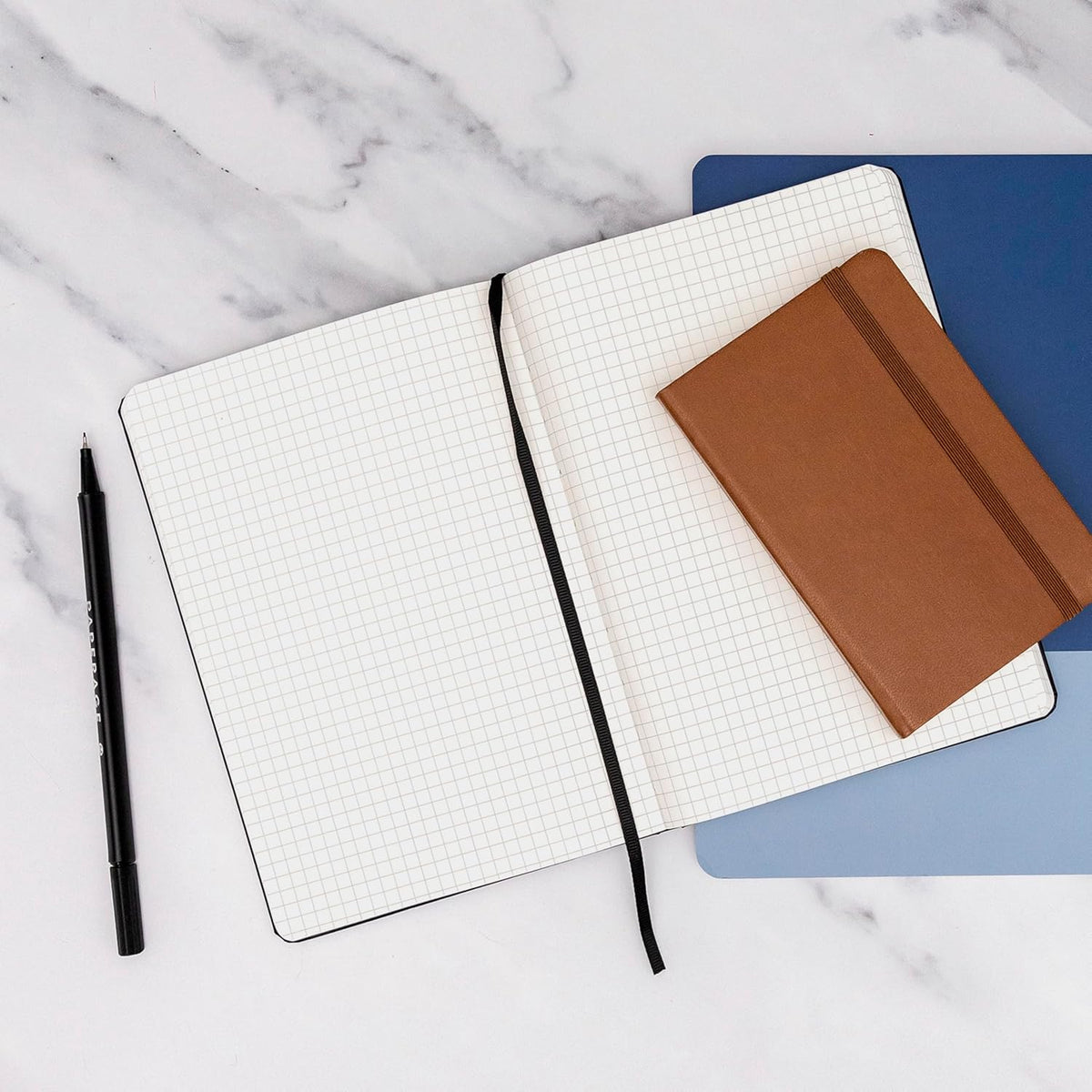 PAPERAGE Graph Paper Journal Notebook, (Sage Green), 160 Pages, Medium 5.6 in x 8 in - 100 GSM Thick Paper – Hardcover Grid Notebook for Work or School