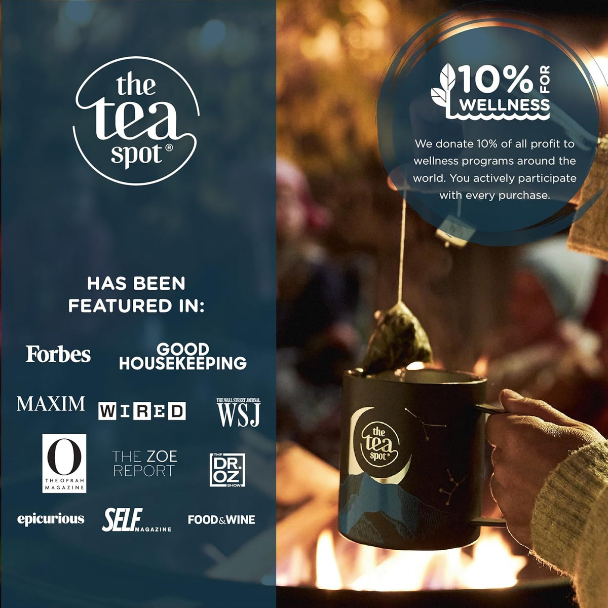 The Tea Spot Organic Lights Out Tea with Valerian Root Relaxation | Blend of Hibiscus, Peppermint, Chamomile, Lavender, Licorice Root & Valerian Root | Caffeine-Free 15 Tea Bags, Pack of 1