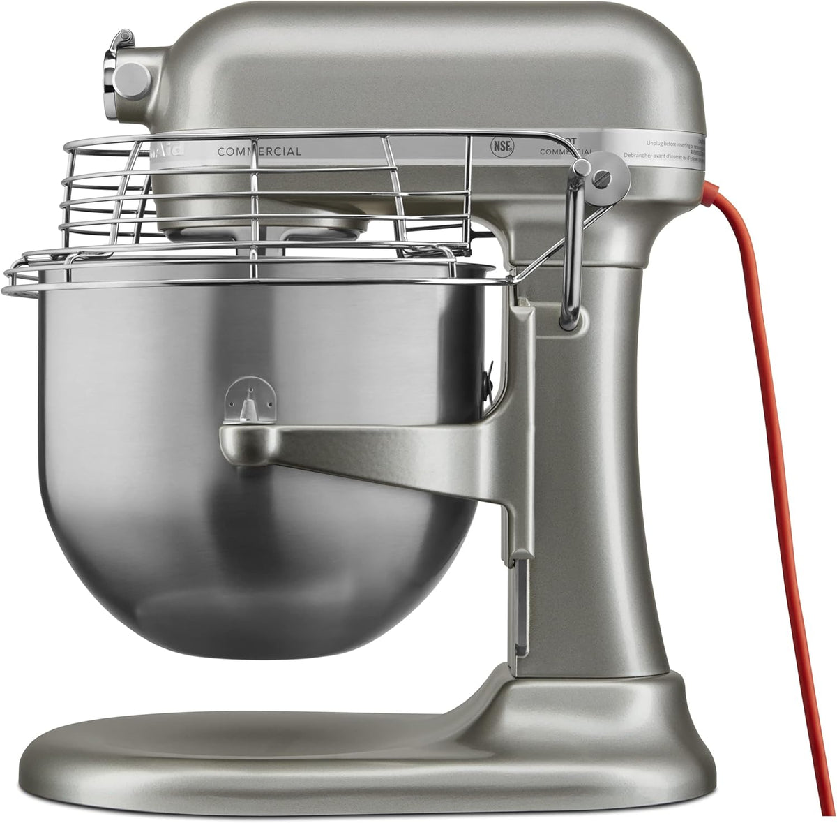 KitchenAid KSMC895CU 8-Quart Commercial Countertop Mixer with Bowl Guard, 10-Speed, Gear-Driven, Contour Silver