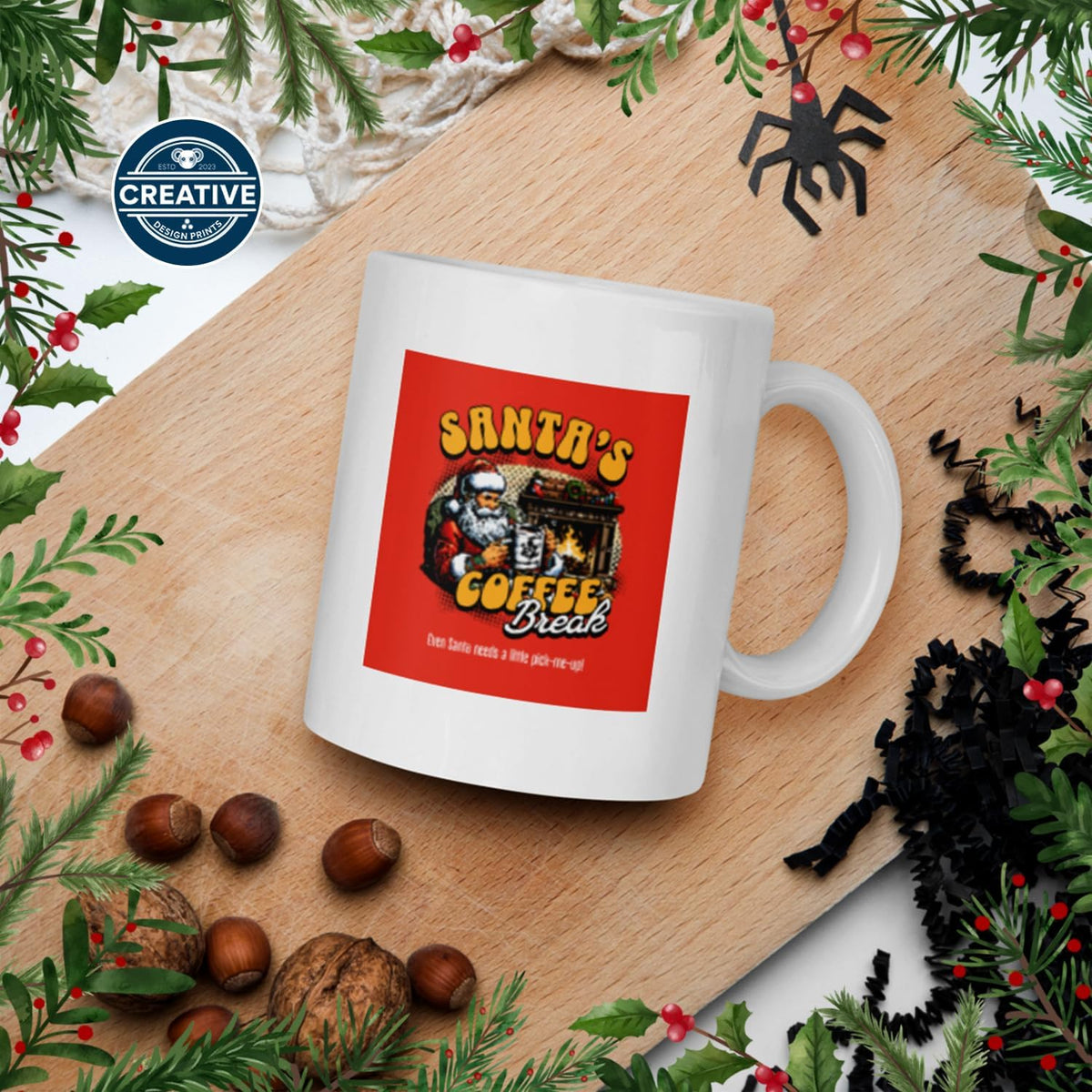 11 OZ Novelty Coffee Mugs - Christmas Gift (Christmas-themed coffee break)