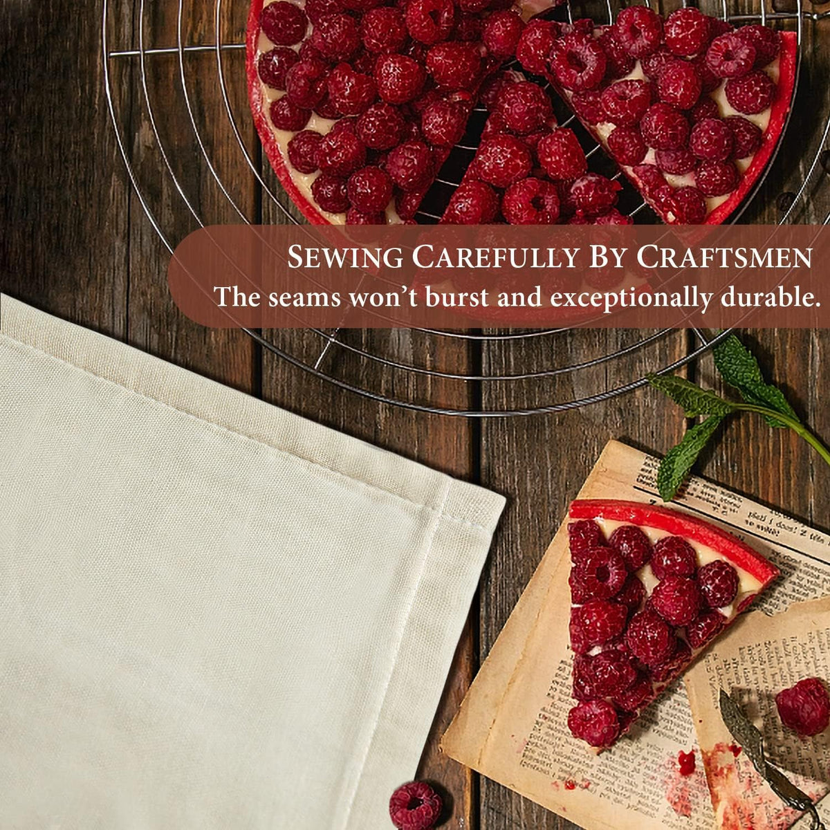 eFond Cheesecloth, Precut 20x20Inch, Hemmed Cheese Cloths for Cooking Reusable and Washable, 100% Unbleached Pure Cotton Muslin Cloths for Straining Butter, Fruit, Coffee (1 Piece)