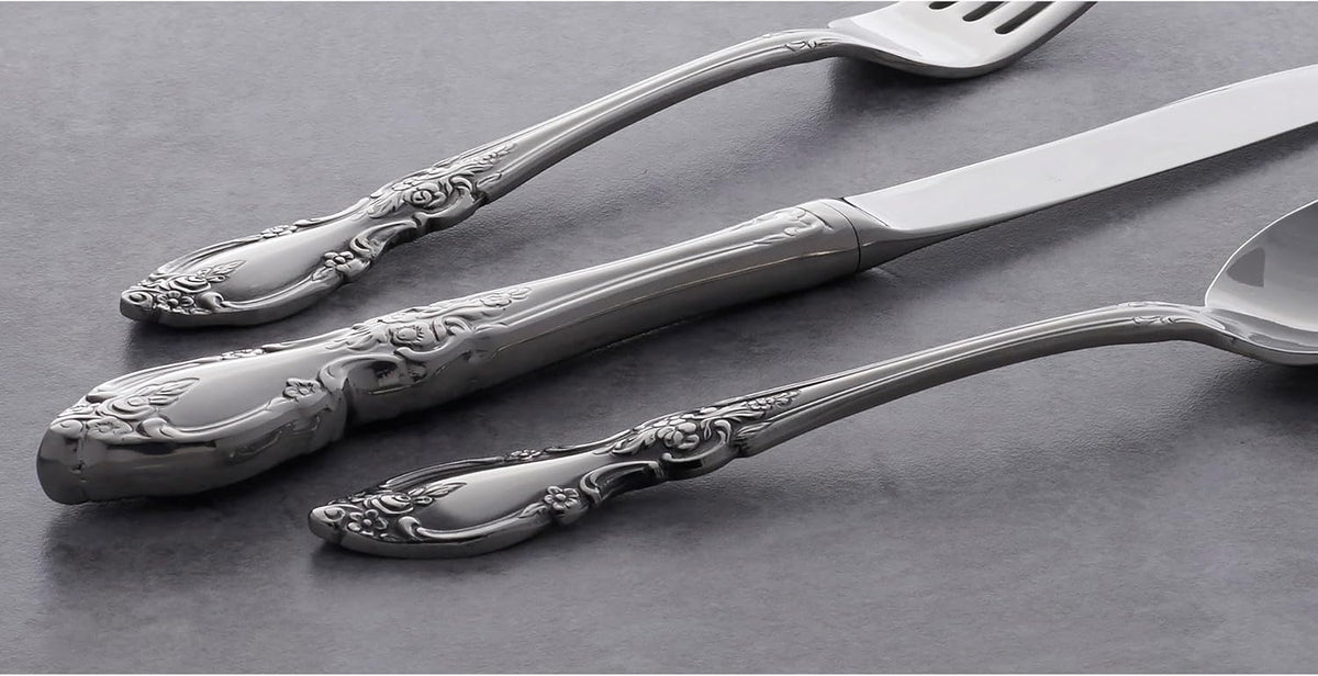 Oneida Louisiana 5-Piece Flatware Set, Service for 1,Silver