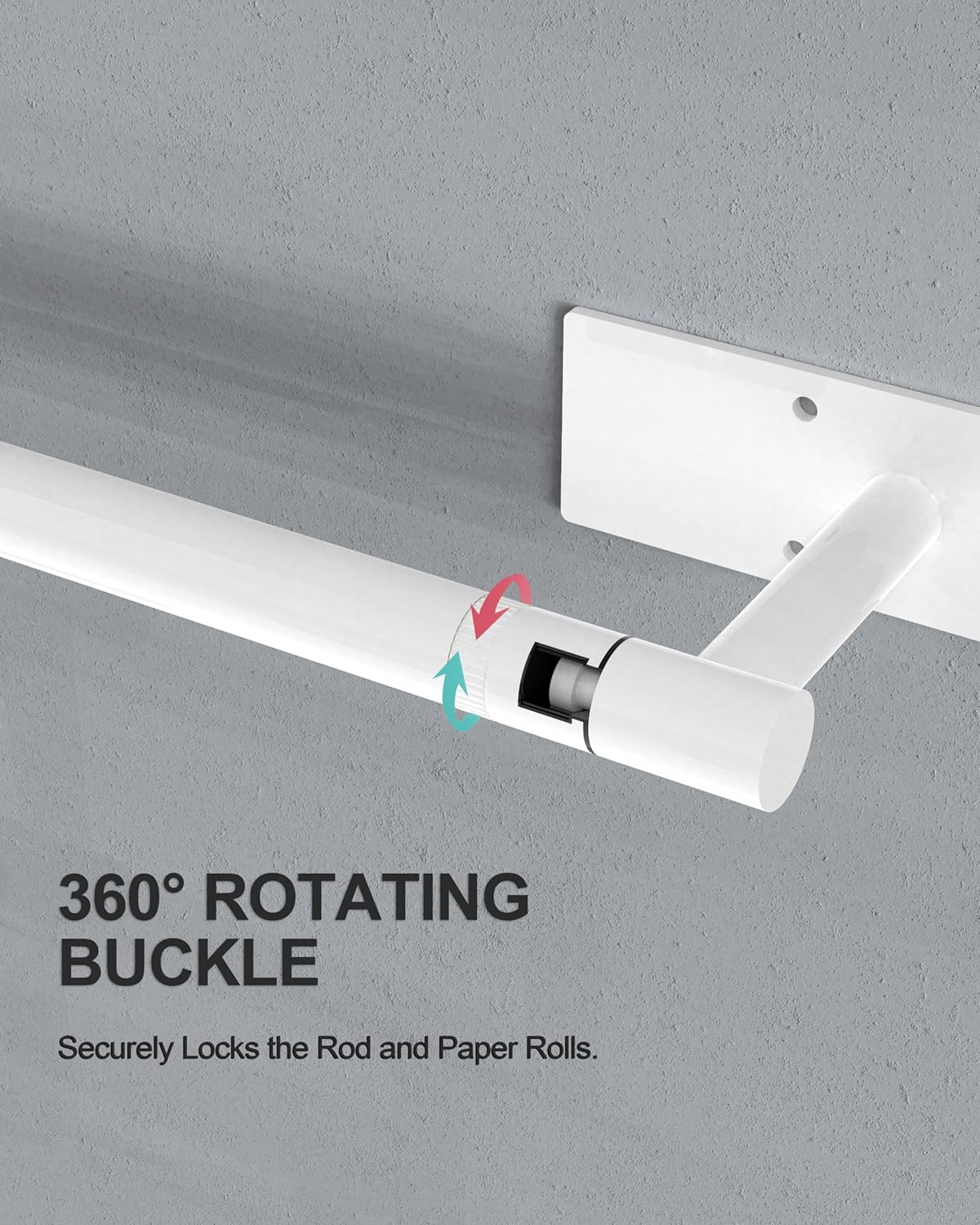 White Paper Towel Holder Under Cabinet, Self Adhesive or Wall Mounted SUS304 Stainless Steel Paper Towel Holder for Kitchen, Bathroom, Farmhouse, Barbecue and Laundry (White)