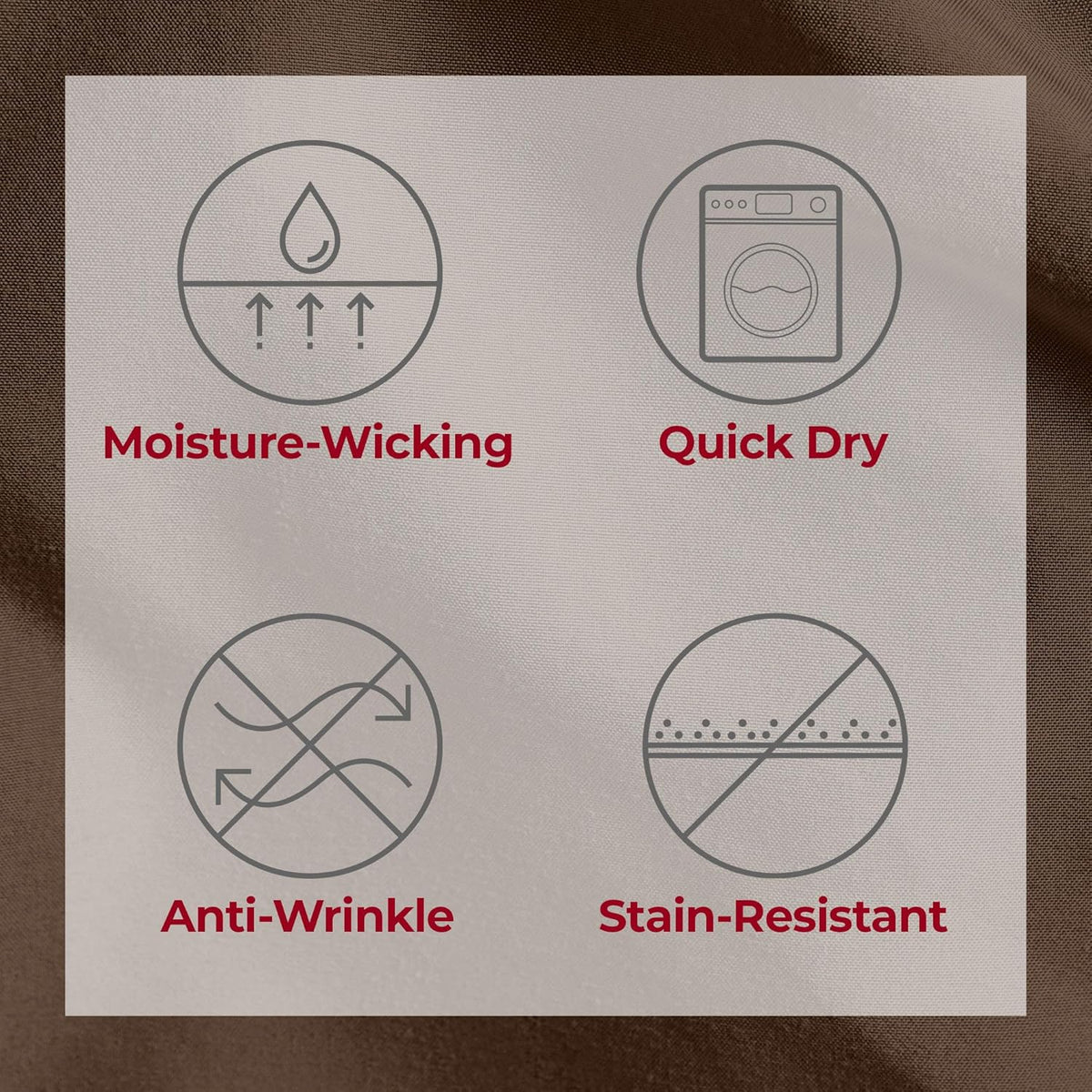 Mellanni Split King Sheets Set - 5 PC Iconic Collection Bedding - Hotel Luxury, Extra Soft, Cooling Bed Sheets - Wrinkle, Fade, Stain Resistant (Split King, Brown)