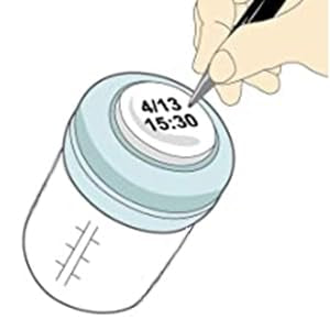 COMI Wide Neck Glass Breastmilk Collection n Storage Bottle, 4 Packs, 6oz with Screw Ring Sealing Disk; Re-markable Sealing Disc. BPA Free, Fits Breast Pumps & Nipples (4 Pink Lids)