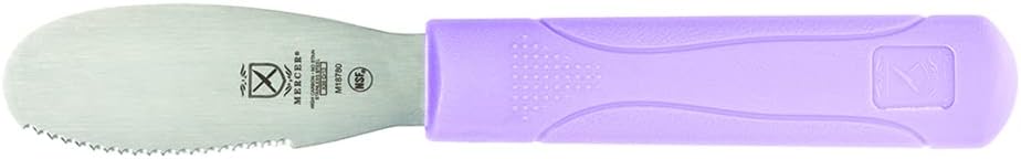 Mercer Culinary Millennia Wavy Edge Spreader, 3.5 Inch Blade, Purple Handle