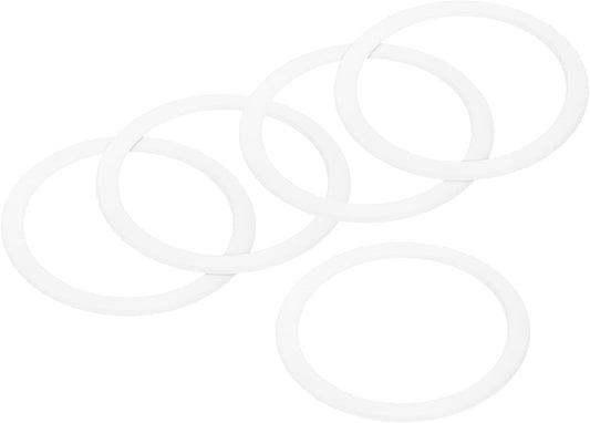 MECCANIXITY Gasket Seal Coffee Maker White Silicone Ring Replacement 72x88x2.5mm for 12-Cup Aluminium Coffee Pot, Pack of 5