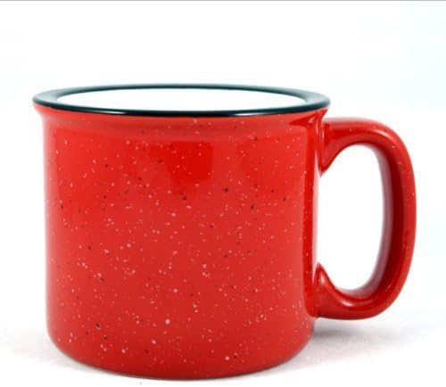 Ceramic Campfire Mug, 15oz - Set of 4 (Red)